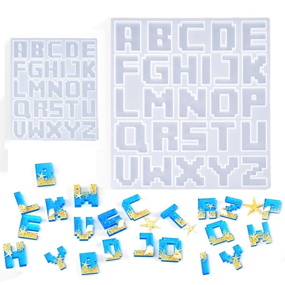 【#29】ピクセル　アルファベット　型　シリコンモールド Amazon.co.jp: FineInno ピクセル形 文字形 アルファベット形